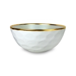 Truro Gold Dinner Bowl 6\ Diameter x 2.75\ High
White with gold edge
Dishwasher safe, but hand washing will prolong the finish. Not microwave safe.


